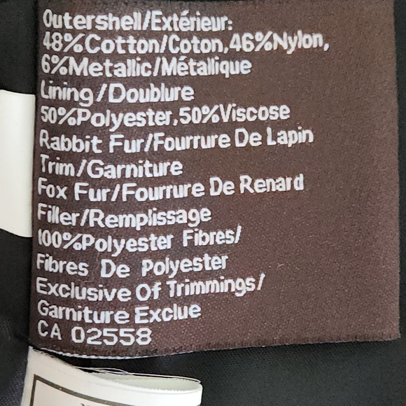 DANIER Black Belted Jacket with Leather Accents & rabbit Fur Lining - Size small - Picture 15 of 15